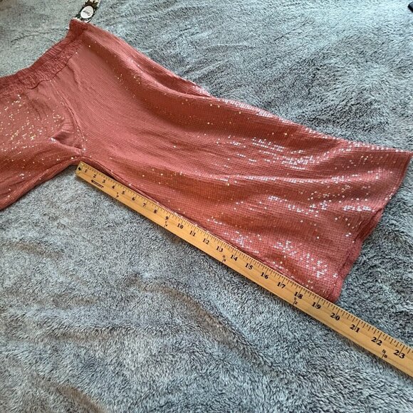 SIRoco Mojacar Womens Culotte Pants Small 26 Sequins Festival Y2K Wide Leg 17563 - Picture 7 of 13